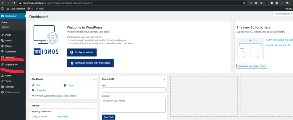 wordpress backend