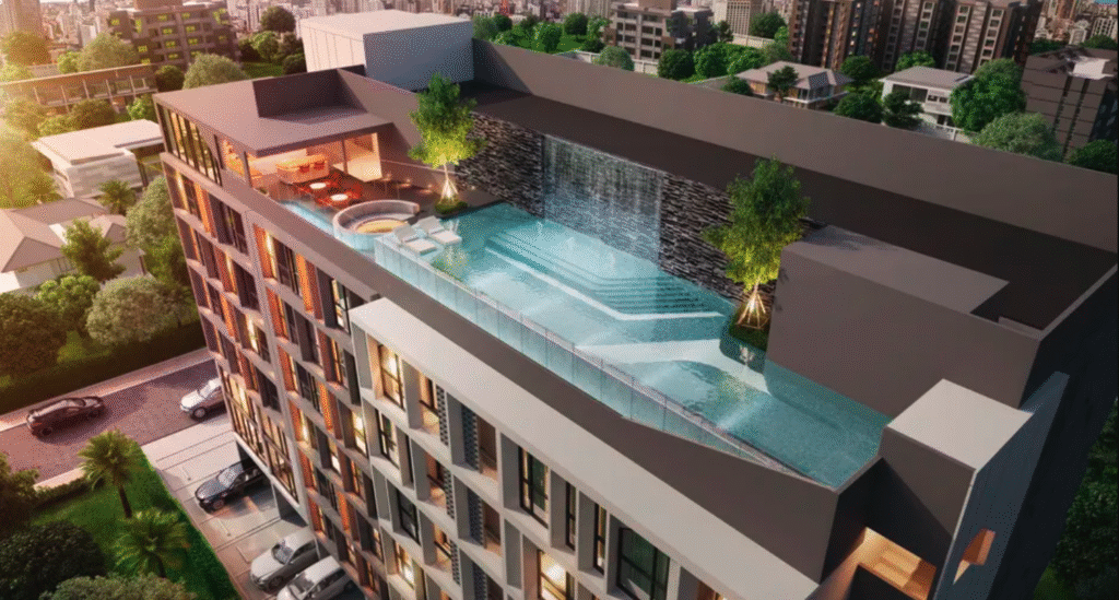 the Coopers 64 rooftop pool