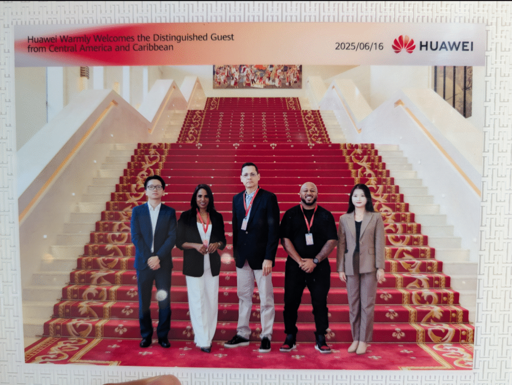 Keron Rose visits Huawei's Innovation Center in Shenzhen, China.