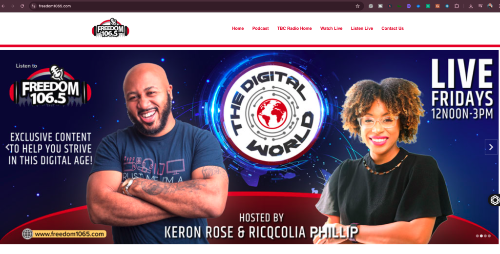 keron rose - the digital world on Freedom 106.5fm. 