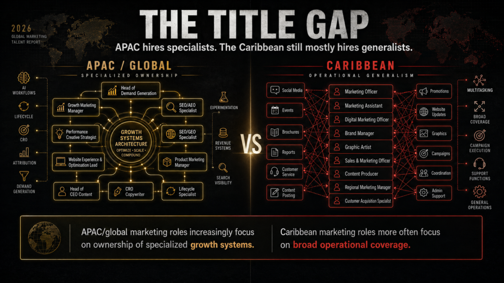 Marketing job titles: Caribbean vs APAC