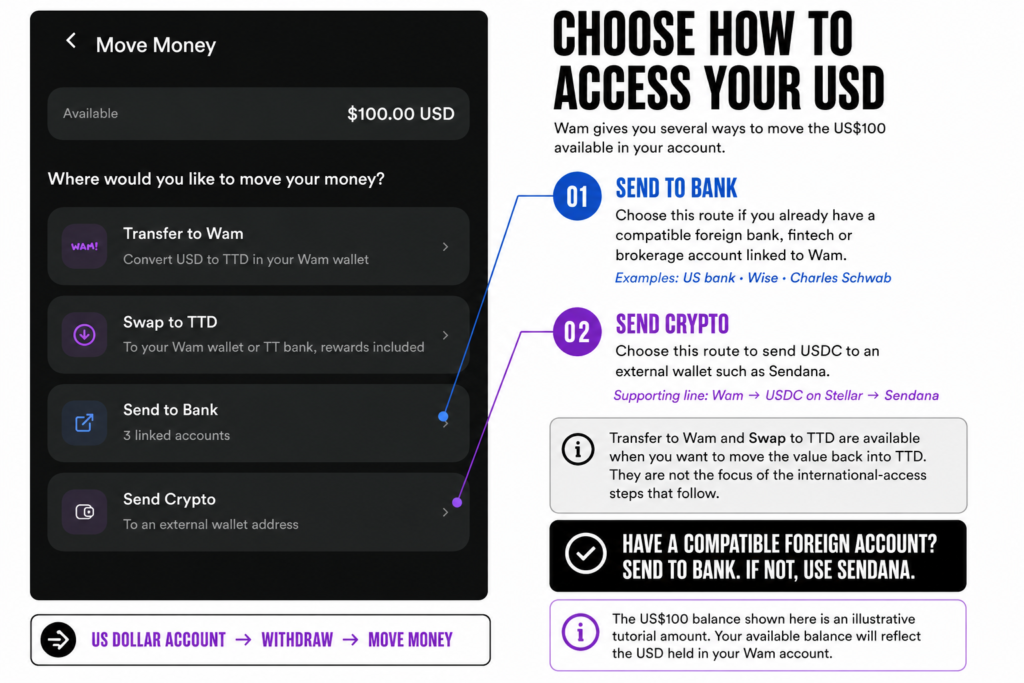 accessing your usd in wam