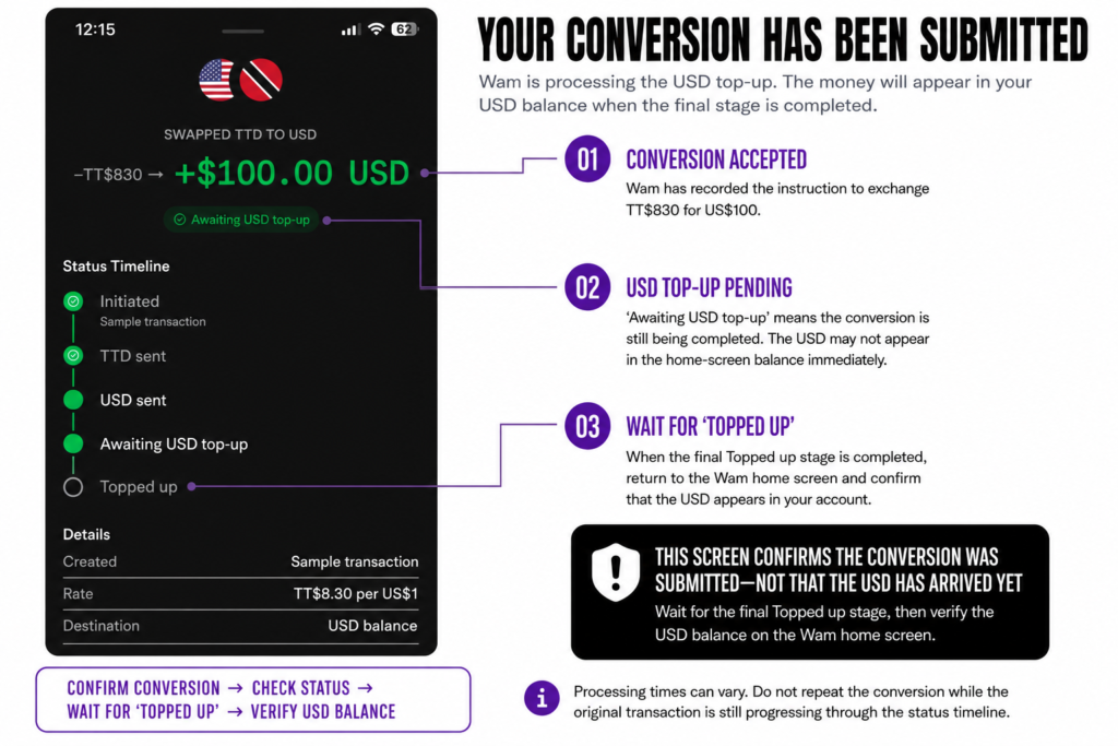 your conversion has been submitted